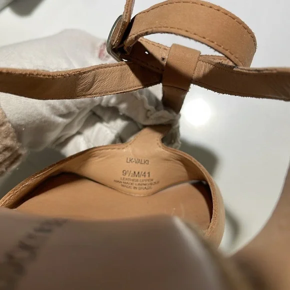 🥳🥳LUCKY BRAND Valki Espadrilles Platform Wedge Sandals, Size 9 1/2  Tan - Picture 9 of 9